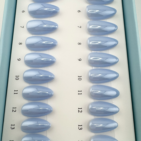 Blue Frequency Chrome (blå, short almond)