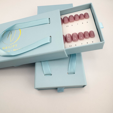 Blush Drip Cat Eye (rosa, xs-squoval)