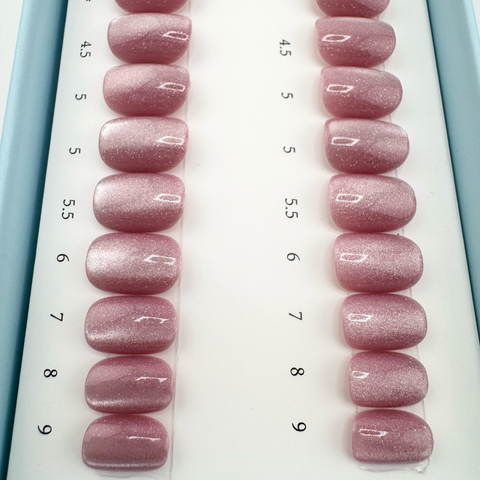 Blush Drip Cat Eye (rosa, xs-squoval)