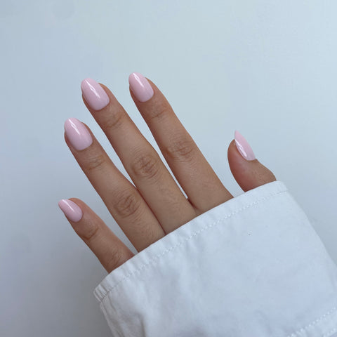 Blush Glaze (ljusrosa, short oval)