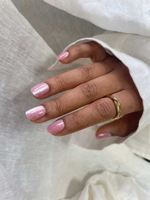 Blush Drip Cat Eye (rosa, xs-squoval)