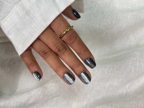 Shadow Cat Eye (svart/grå XS Squoval)